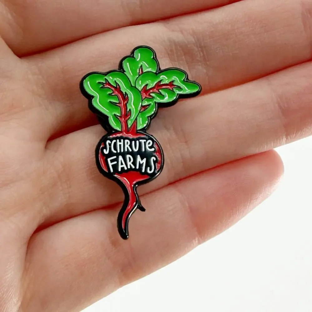Schrute Farms Dwight Office Inspired Beet Enamel Pin